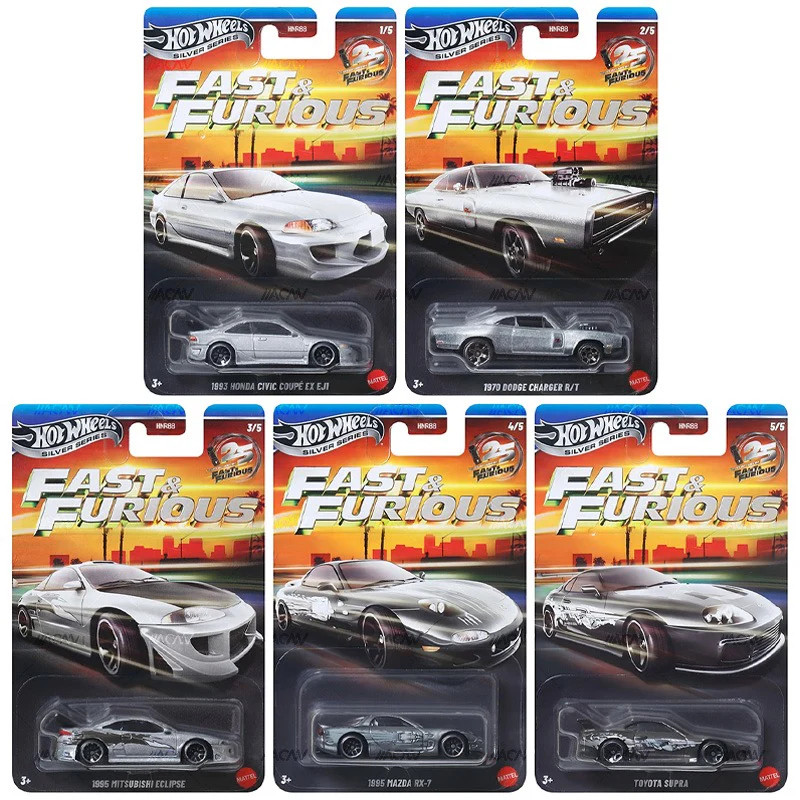 Model Kit Dodge Charger - ホットウィール ダイキャストカーモデル 26 新合金 ファスト＆フューリアス シルバーシリーズ