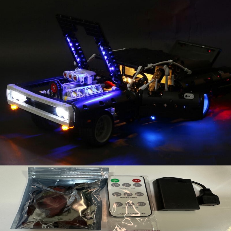 Model Kit Dodge Charger - LEDライトキット レゴ ドームズ ダッジ チャージャー 42111