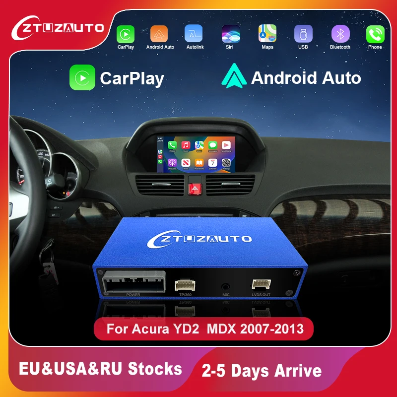 Model Kit Indonesia - 最新ワイヤレスCarPlay Android AutoモジュールTV AIボックスラジオ Acura MDX