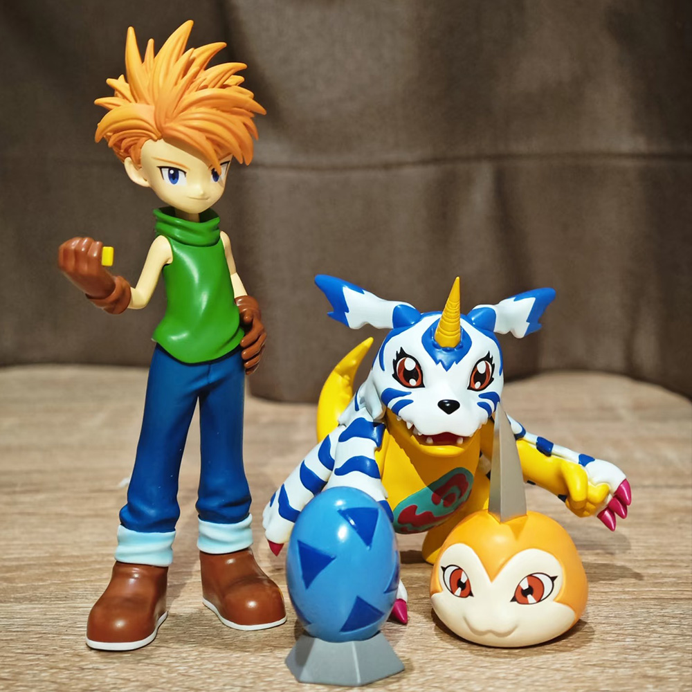 Model Kit Yugioh Bandai - アニメデジモンアドベンチャー石田大和フィギュアガブモンアクションフィギュア PVC 像コレクションモデルのおもちゃギフト
