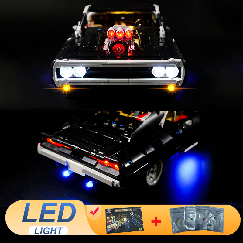 Model Kit Dodge Charger - LED ライトキット レゴ 42111 ドムのダッジチャージャー互換 19018