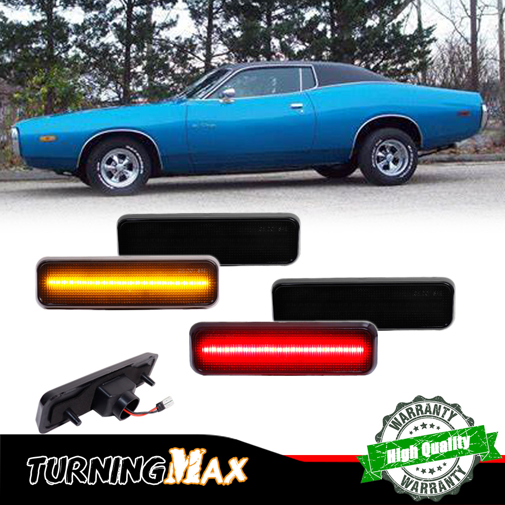 Model Kit Dodge Charger - フロントバンパーとリアバンパー用のサイドマーカーライト,ダッチチャージャー,ダーツアスペン,チェッカー,バラクーダ,サテライトダスター,ヴァリアント