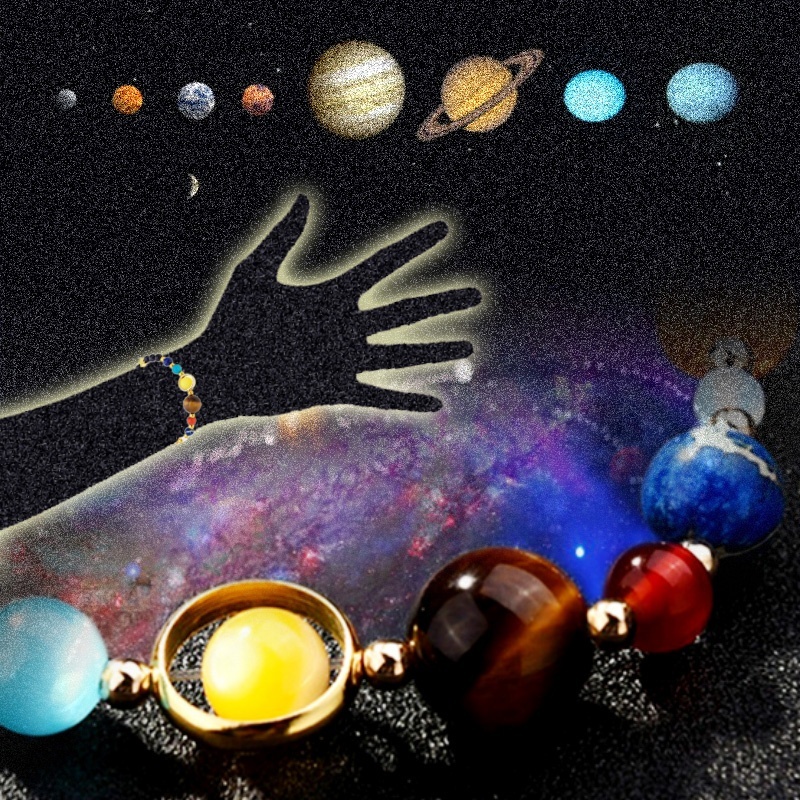 宇宙銀河 8 惑星ブレスレット太陽系ガーディアンスター天然石 - Model Kit Galahad のレビューと価格